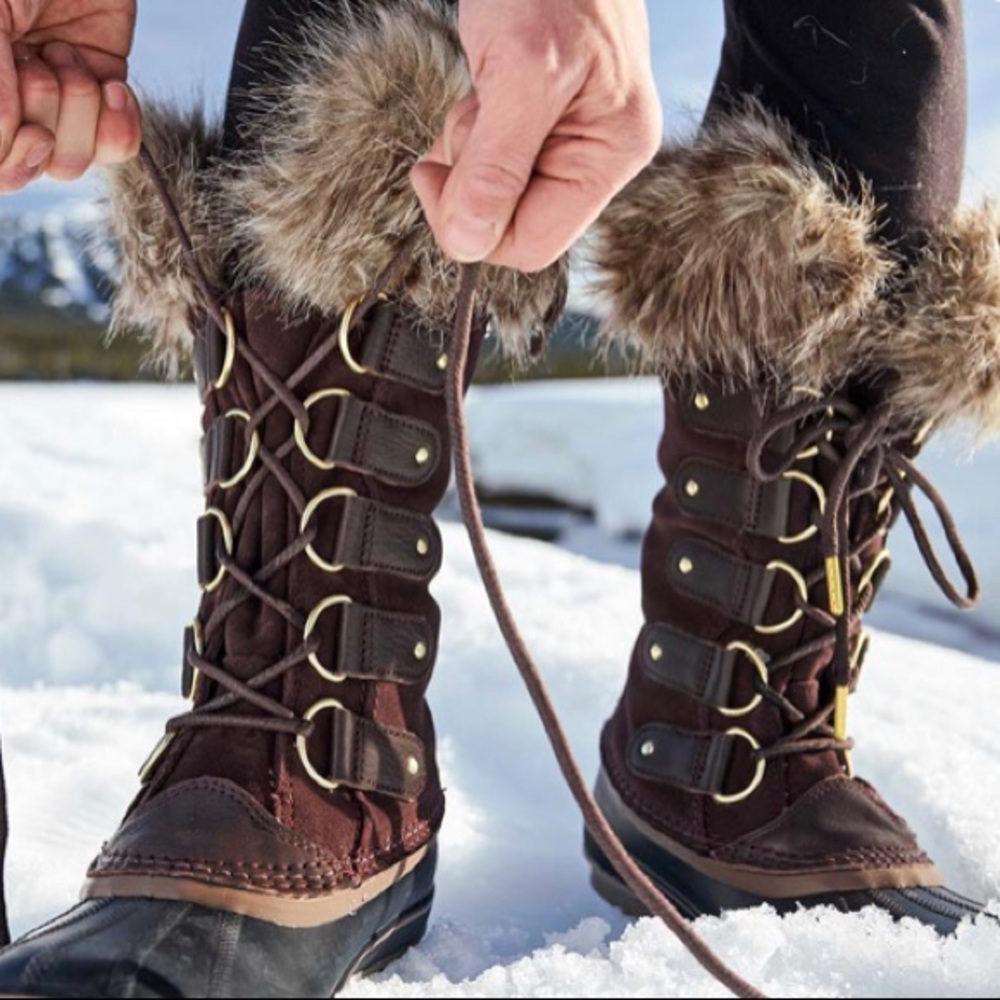 Sorel Women’s 8 Joan of Arctic Waterproof Tall Fur Lined Winter Snow Boots